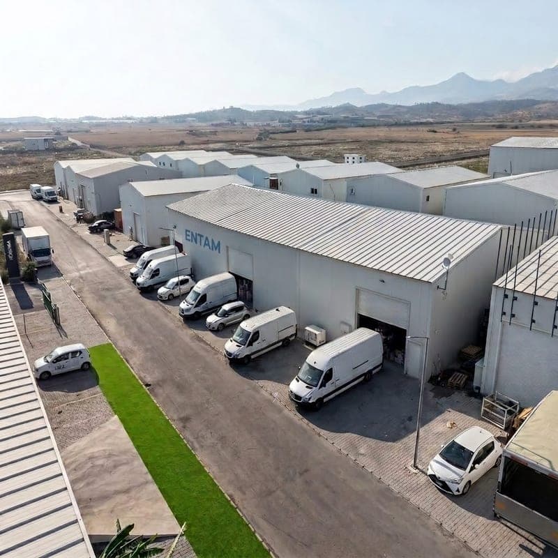 Aerial view of the ENTAM central warehouse and neighbouring warehouses